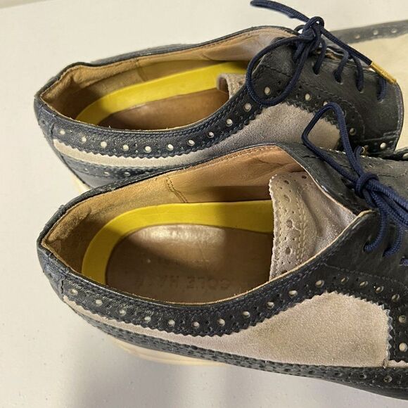 Cole Haan Grand OS Leather Two Tone Wing Tip Oxford Sneaker C13995 - Picture 6 of 7